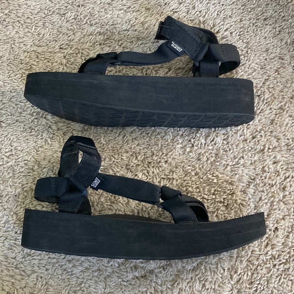 Teva Black Platform Sandals